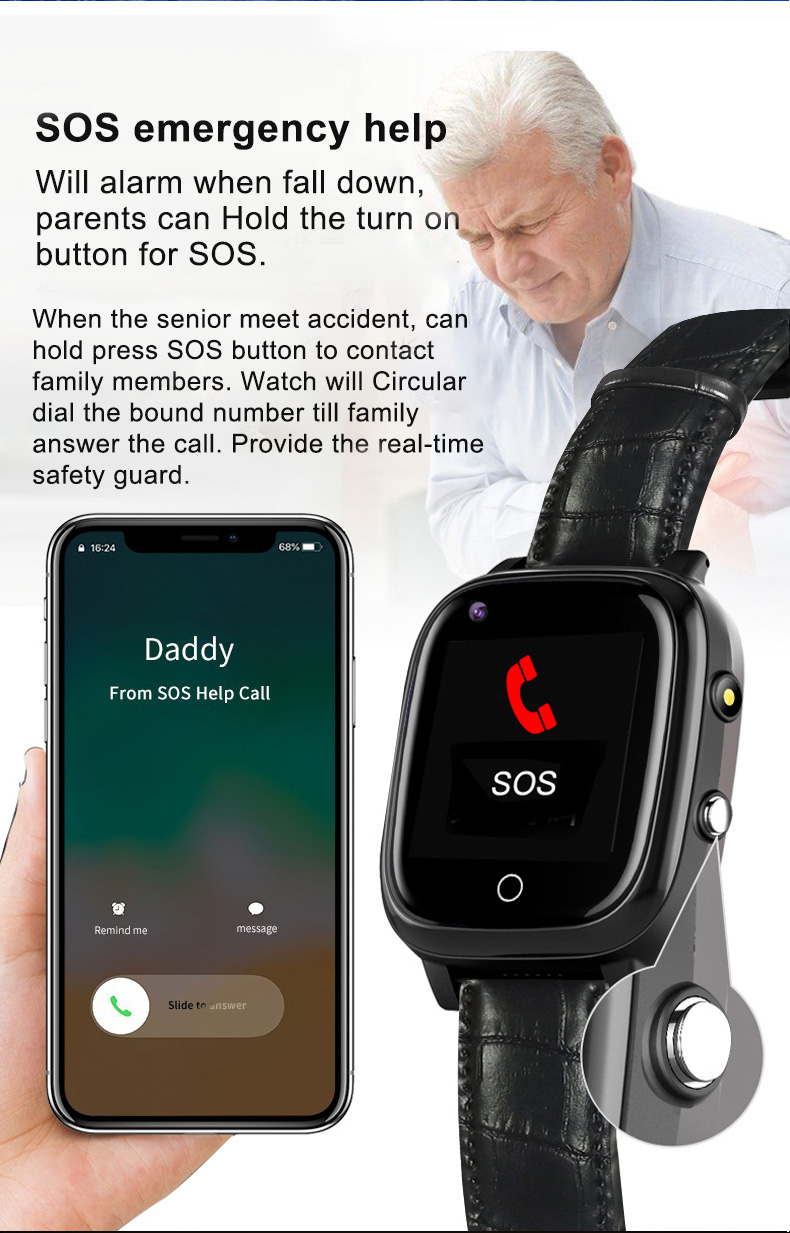 Elderly Smart Watch For Old Pe - Fall Detection Watch 评论和价格